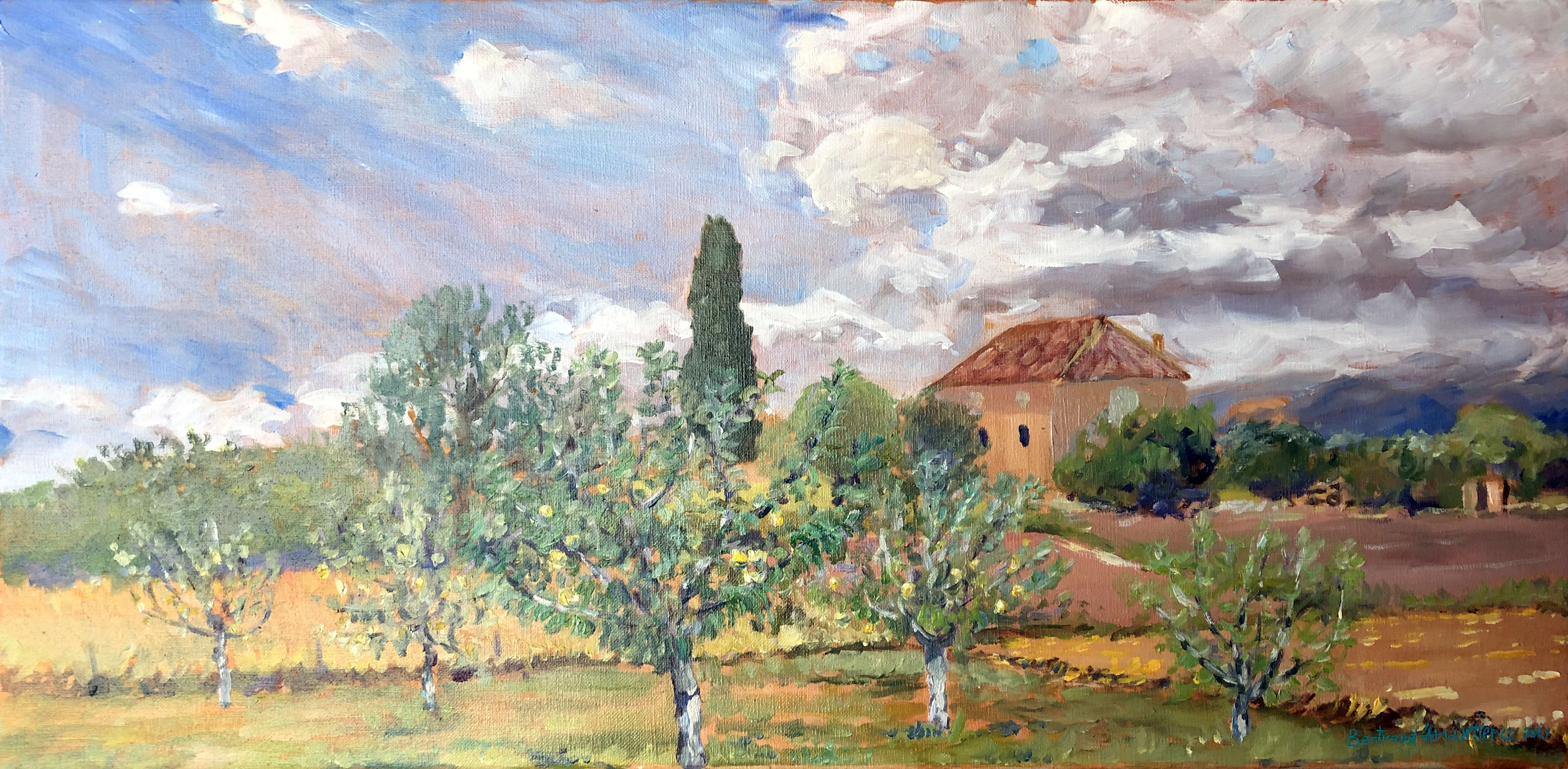 Plan de Grasse début avec pommiers, Automne