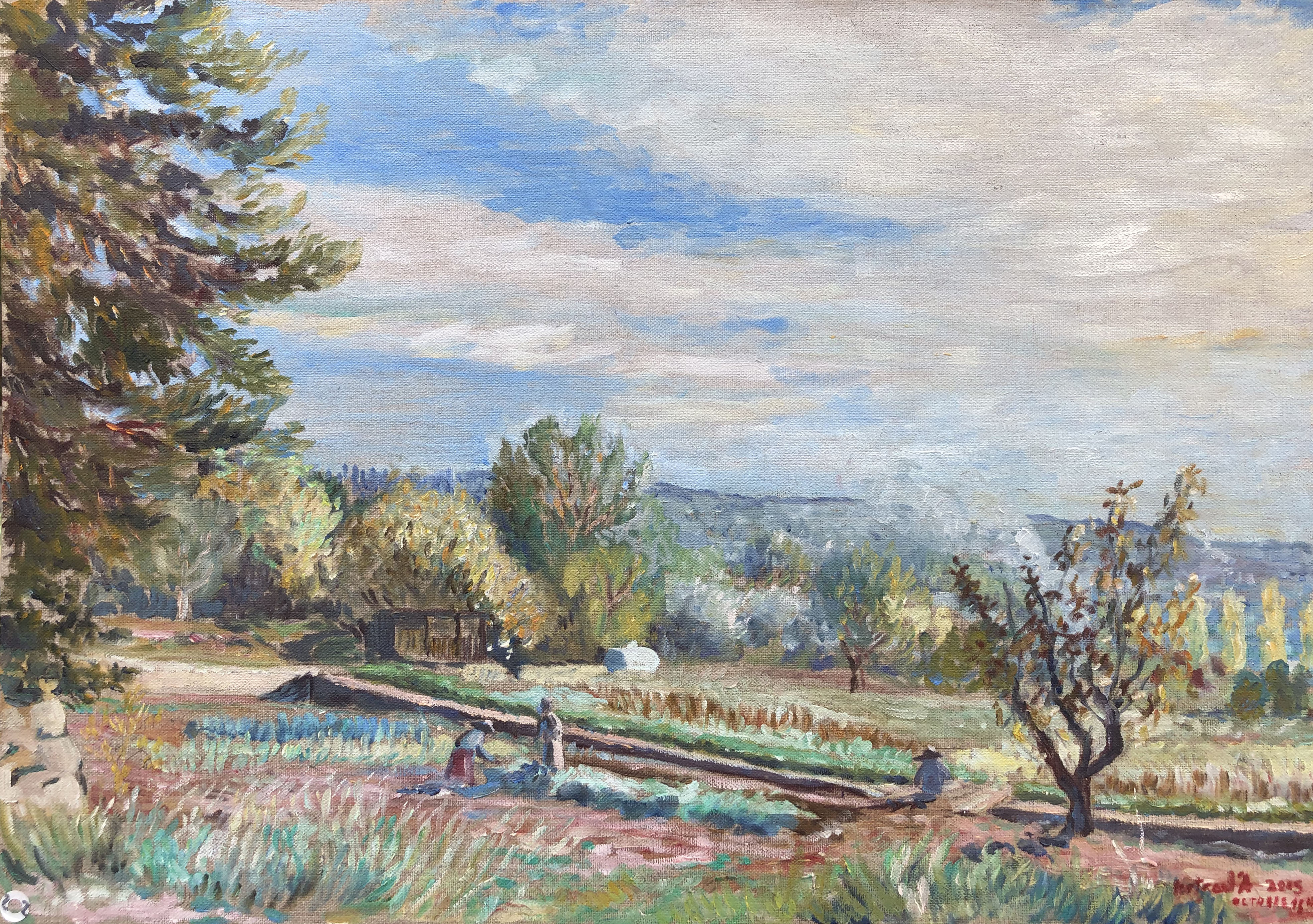 Cultures sur le canal à Grasse, Automne