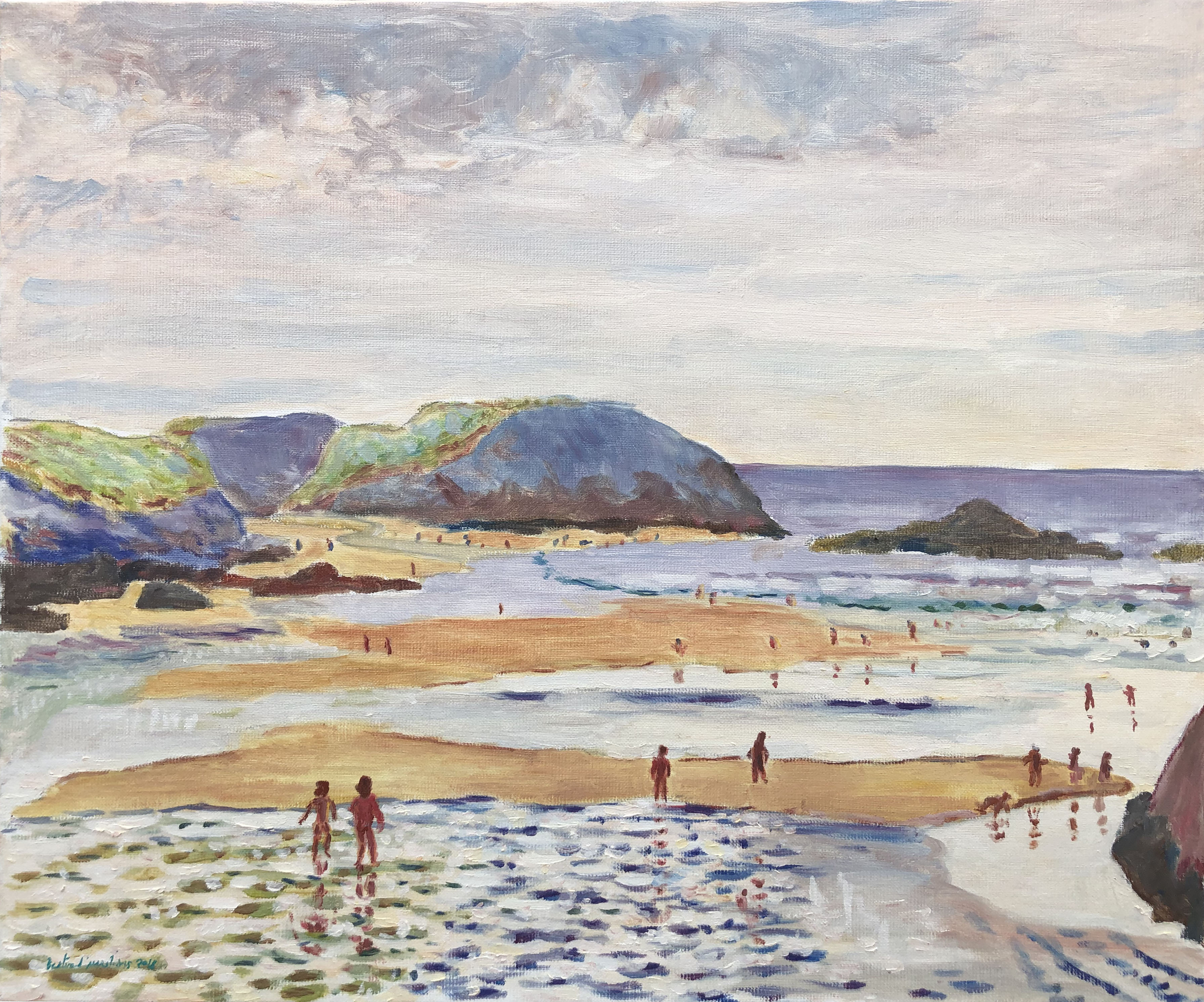Plage à Belle Ile en Mer, marée basse