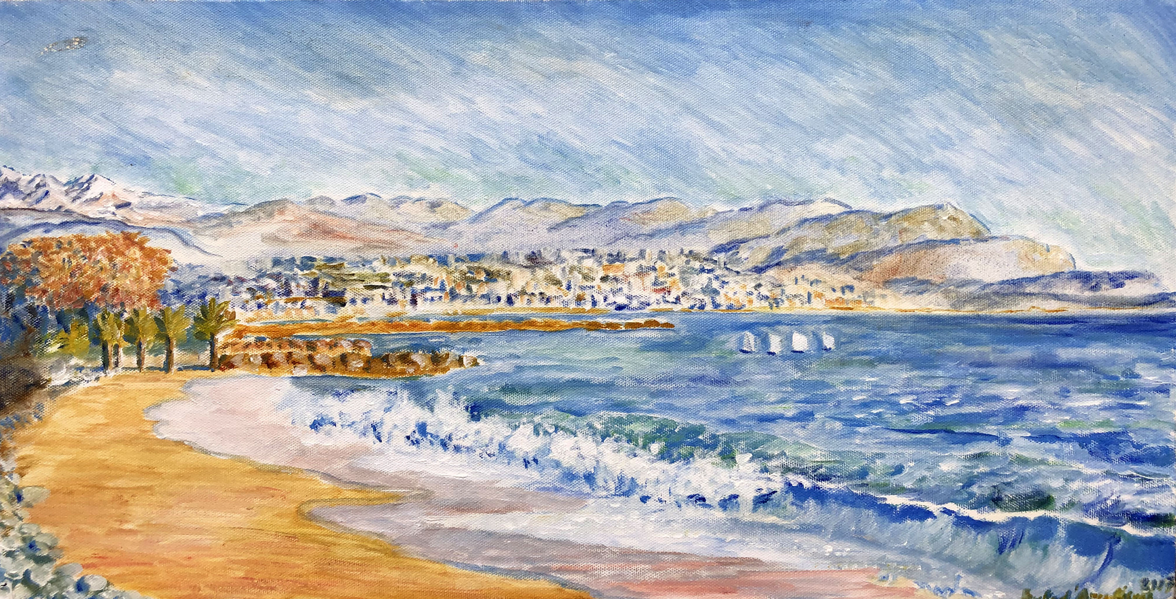 Plage de St Laurent vue vers Nice