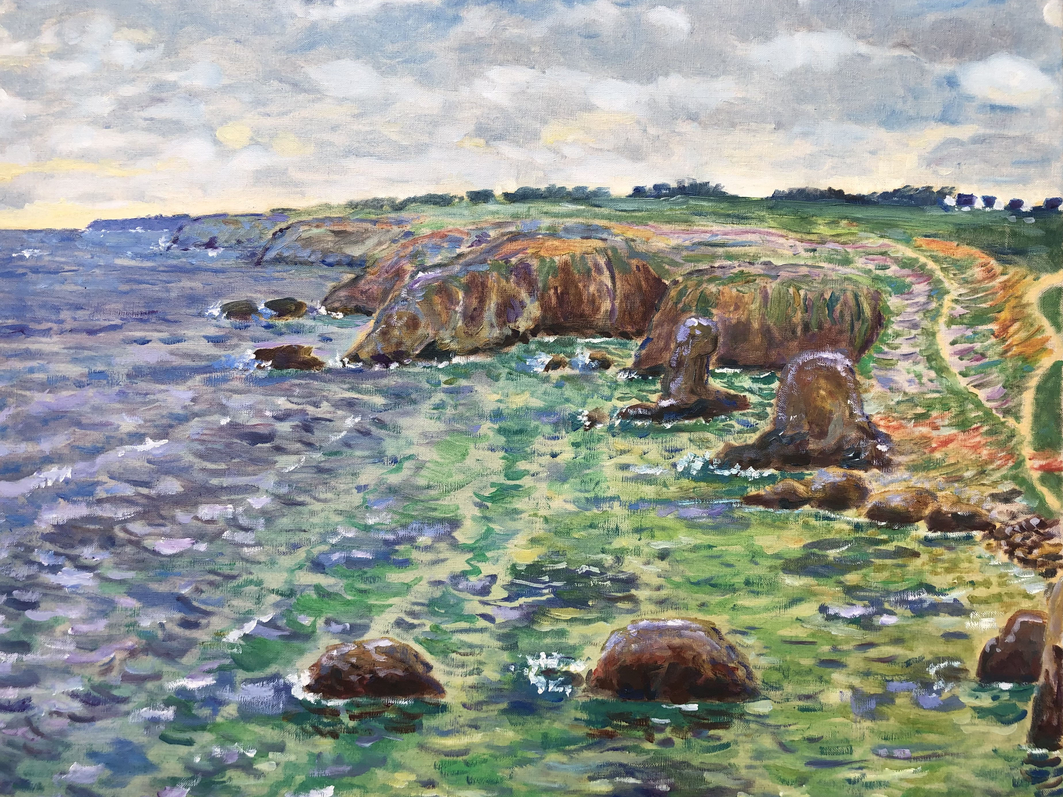 Belle Ile en Mer, Côte Sauvage, temps gris