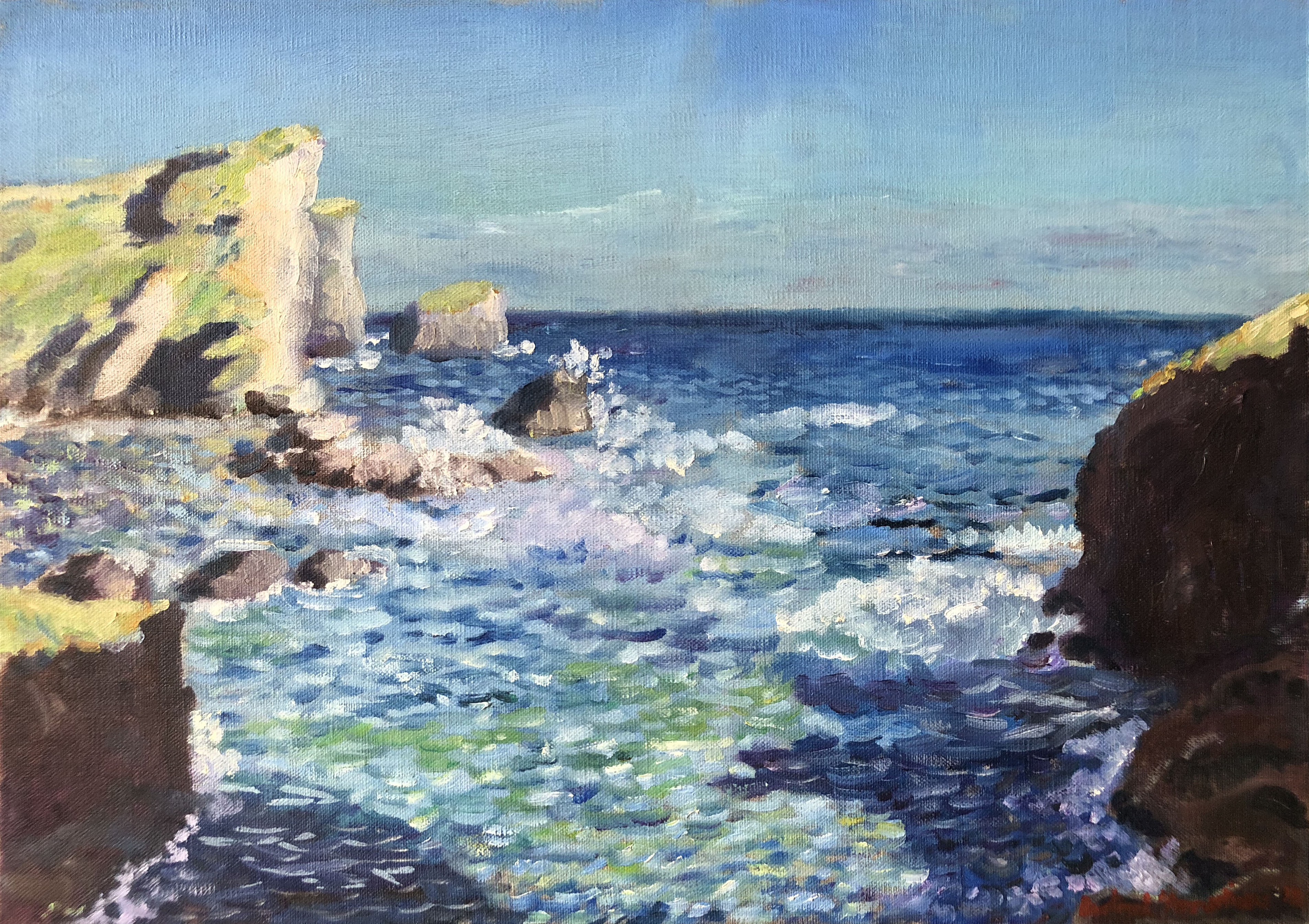 Belle Ile en Mer côte Sauvage par beau temps
